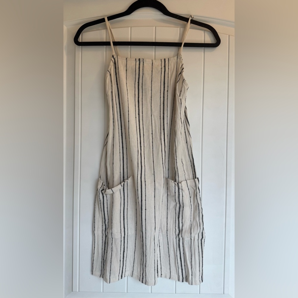 Billabong Cream and Black Striped Mini Dress